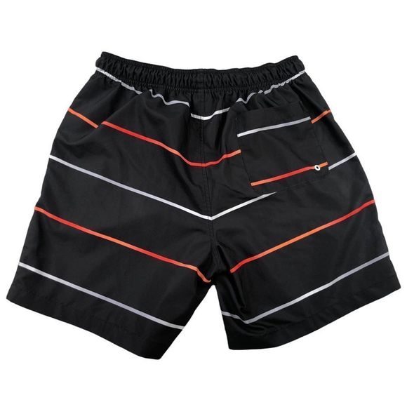 Speedo Men's 8" Inseam Black Striped Volley Swim Trunks sz XL - Picture 5 of 11